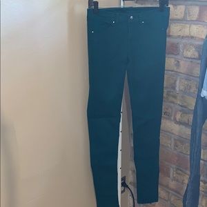Vintage Charlotte Russe teal/green skinny jeans